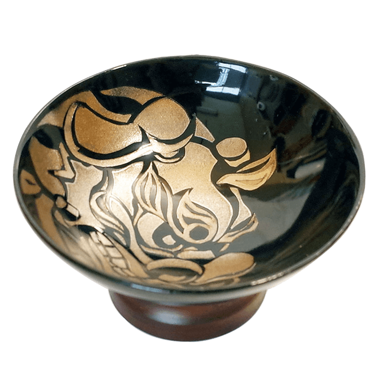 Sake cup / Shishimai (Lion dance, female)